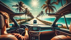 car-driving-along-the-florida-coastline